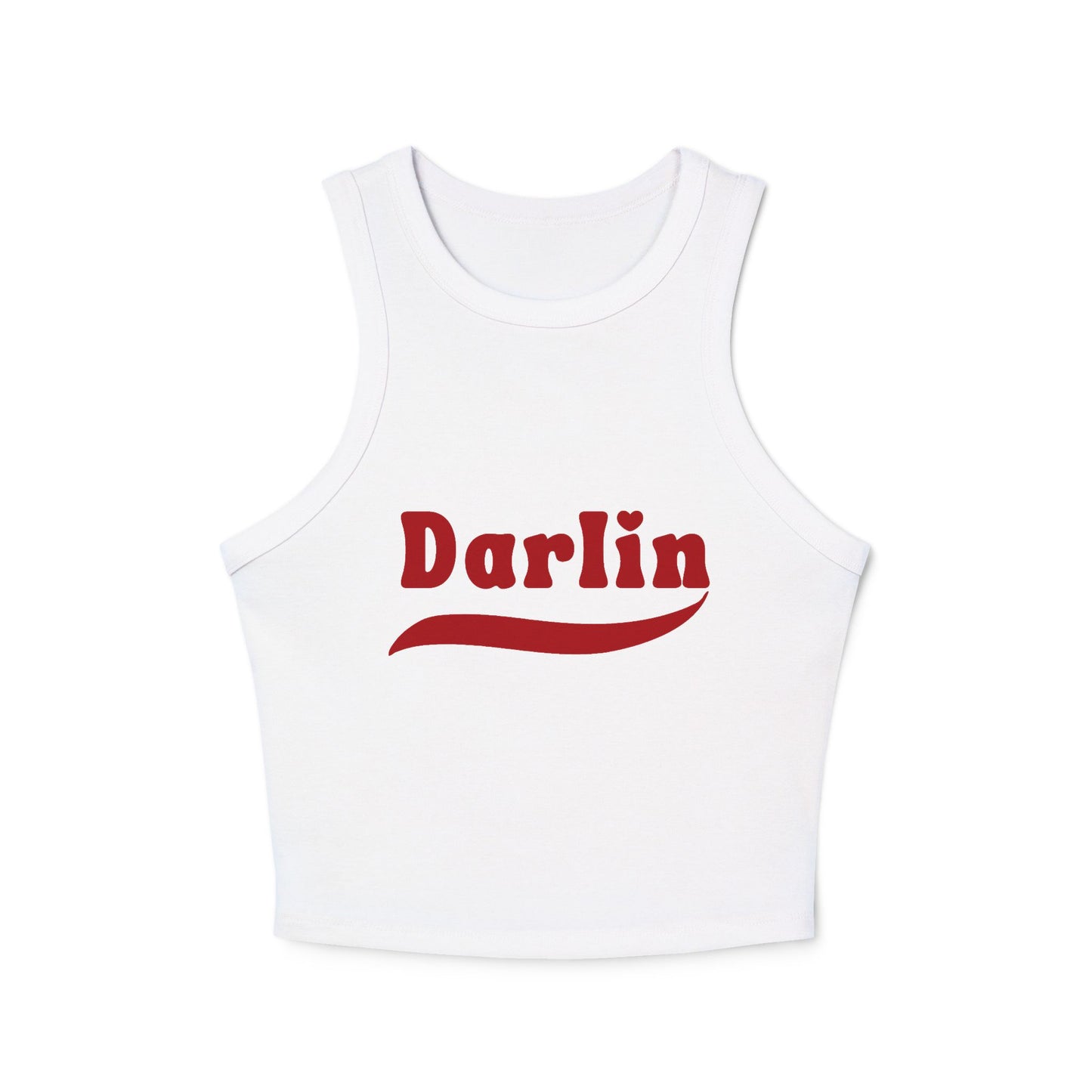 Darlin' Women's Micro Rib Racer Tank Top - Casual and Chic Summer Wear