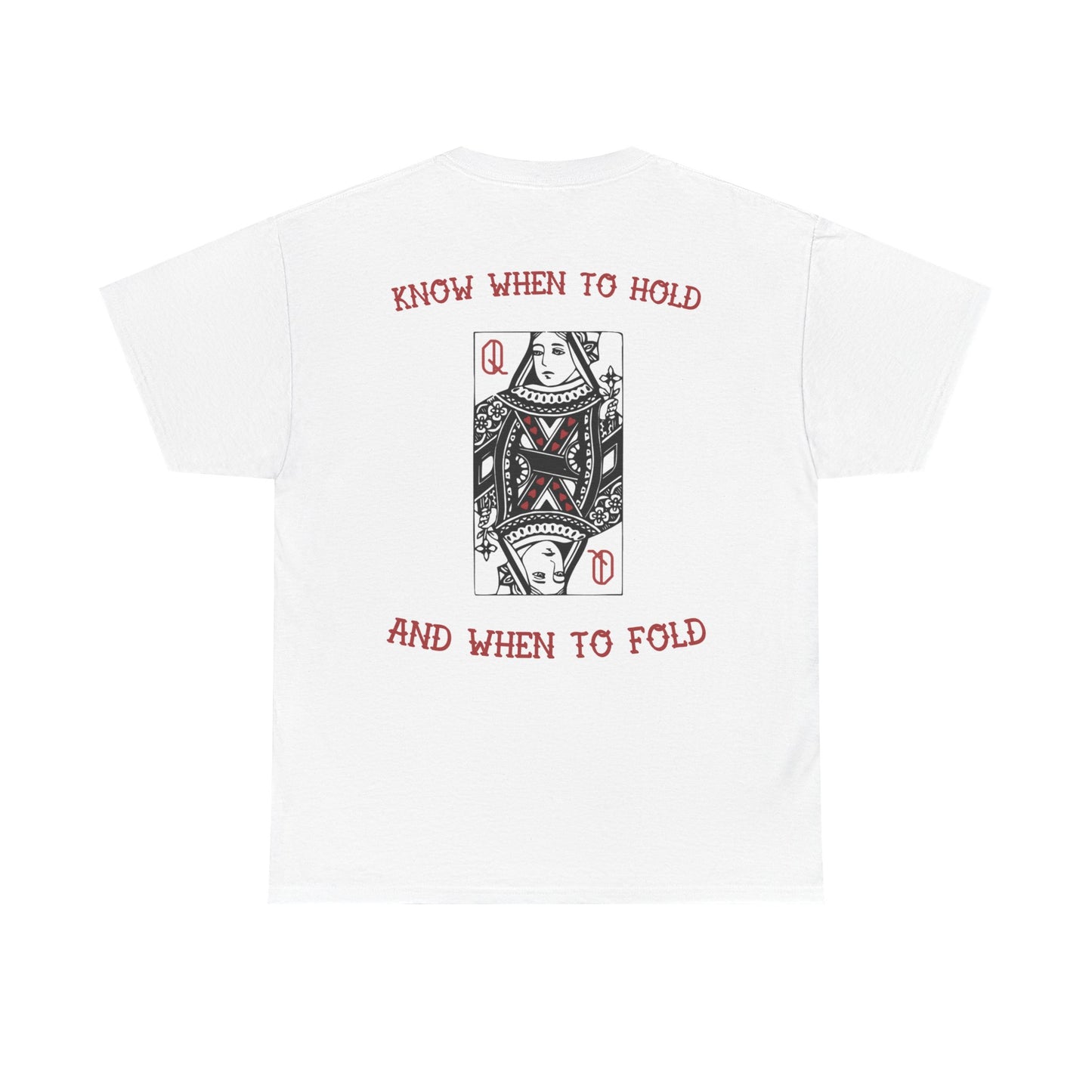 Queen of Hearts Unisex Heavy Cotton Tee - Perfect for Gamers & Card Enthusiasts