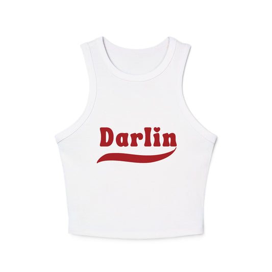 Darlin' Women's Micro Rib Racer Tank Top - Casual and Chic Summer Wear