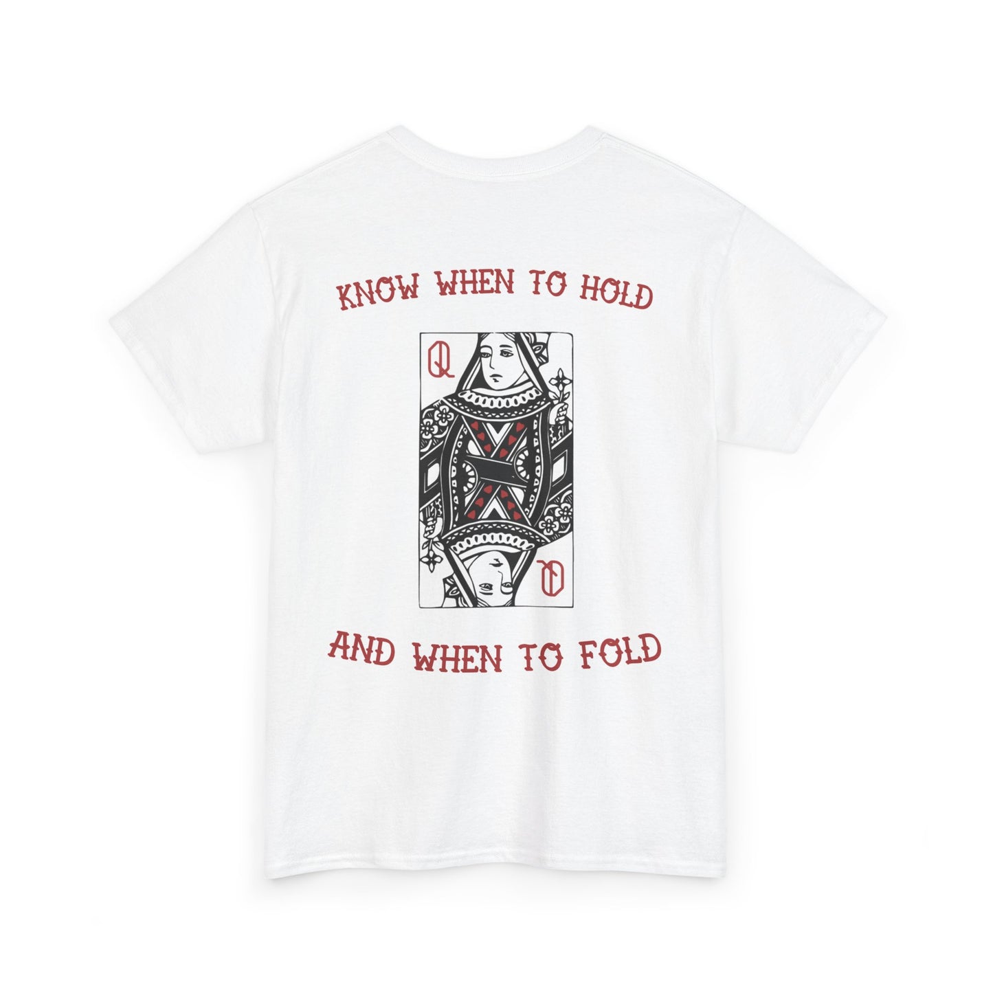 Queen of Hearts Unisex Heavy Cotton Tee - Perfect for Gamers & Card Enthusiasts