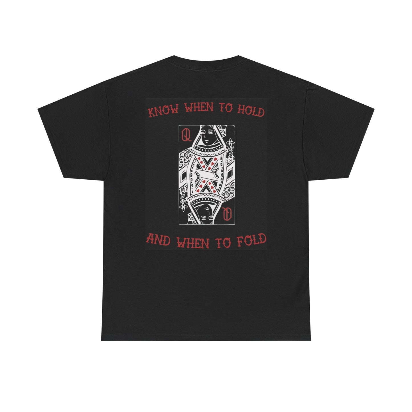 Queen of Hearts Unisex Heavy Cotton Tee - Perfect for Gamers & Card Enthusiasts