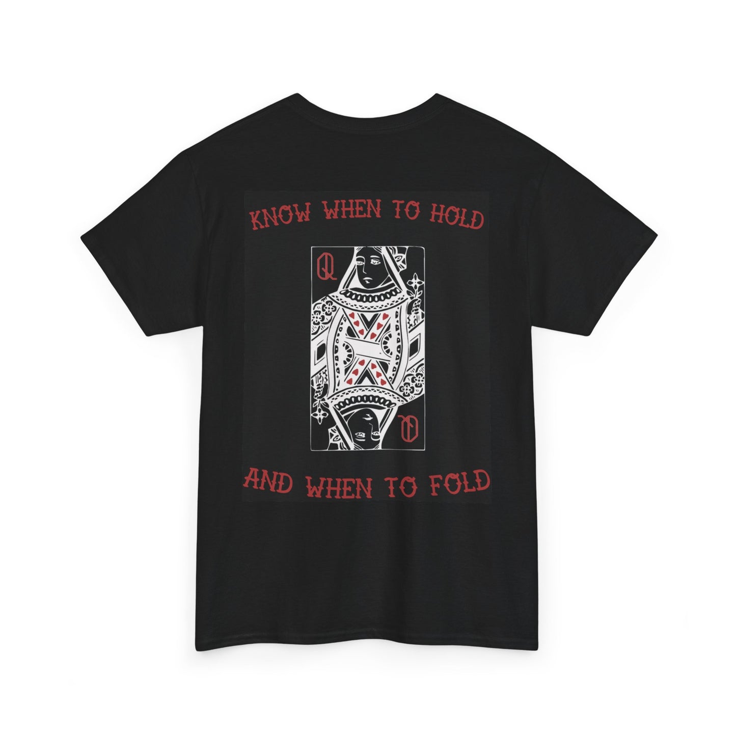 Queen of Hearts Unisex Heavy Cotton Tee - Perfect for Gamers & Card Enthusiasts